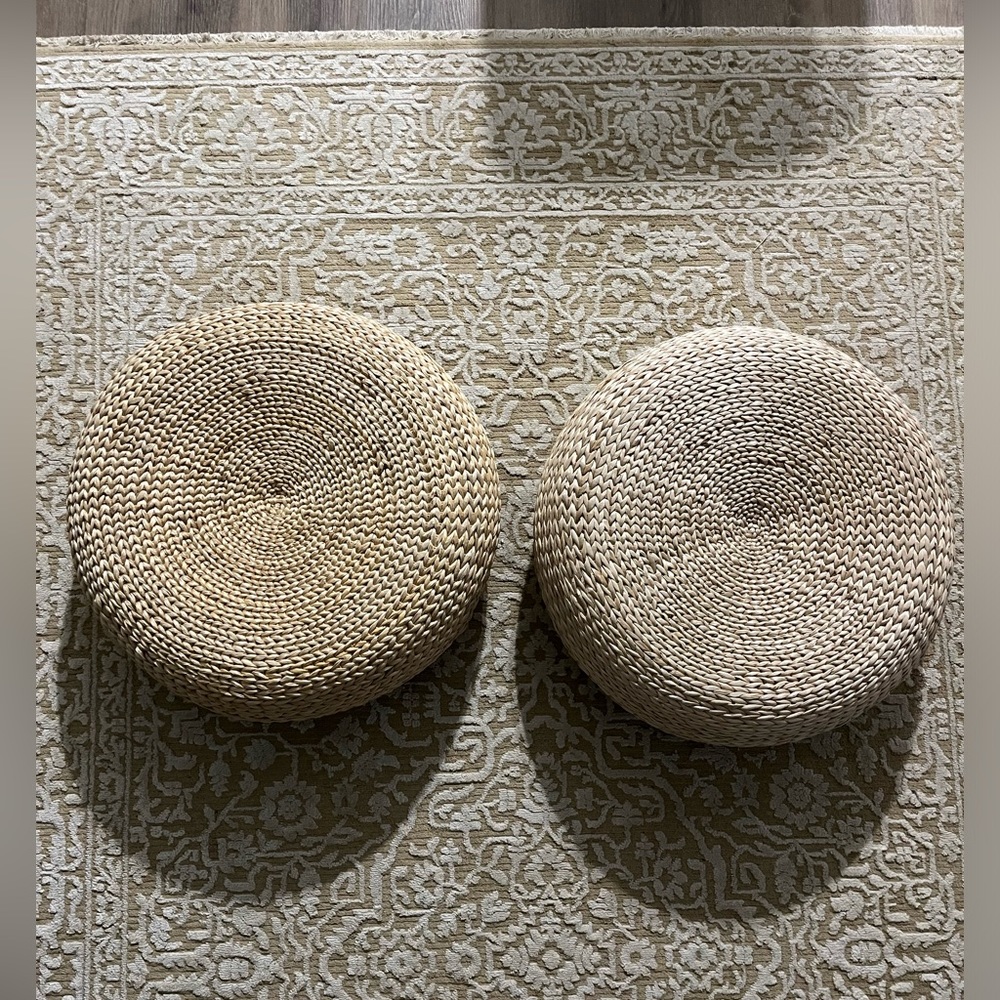 Rattan Floor Seats/Foot Rest